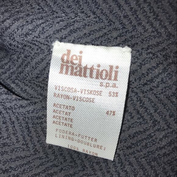 VTG Gianfranco Ferre dei Mattioli Brown Black herringbone + pebbled Blazer sz 2 - Picture 8 of 10